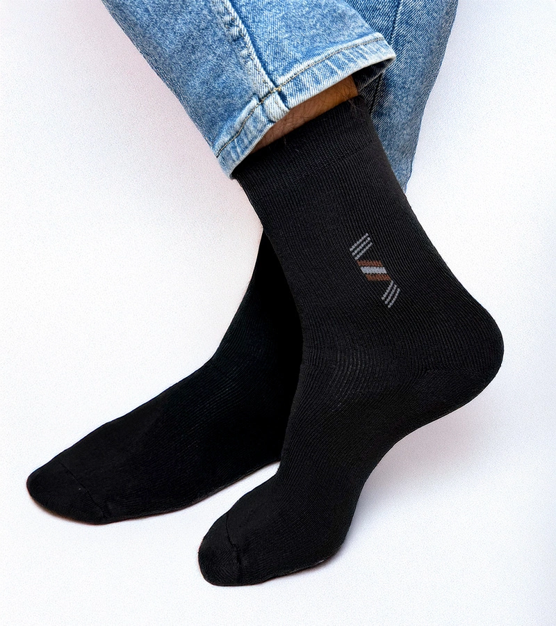 Czarne męskie ciepłe skarpetki Narus