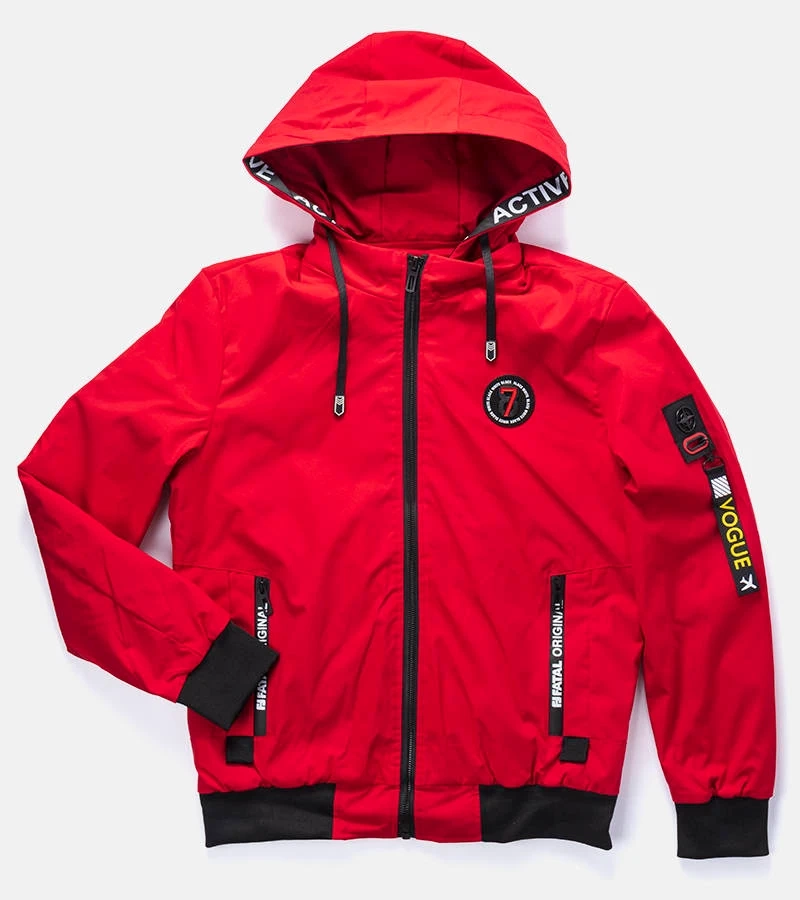 Czerwona męska kurtka przejściowa Tollmache