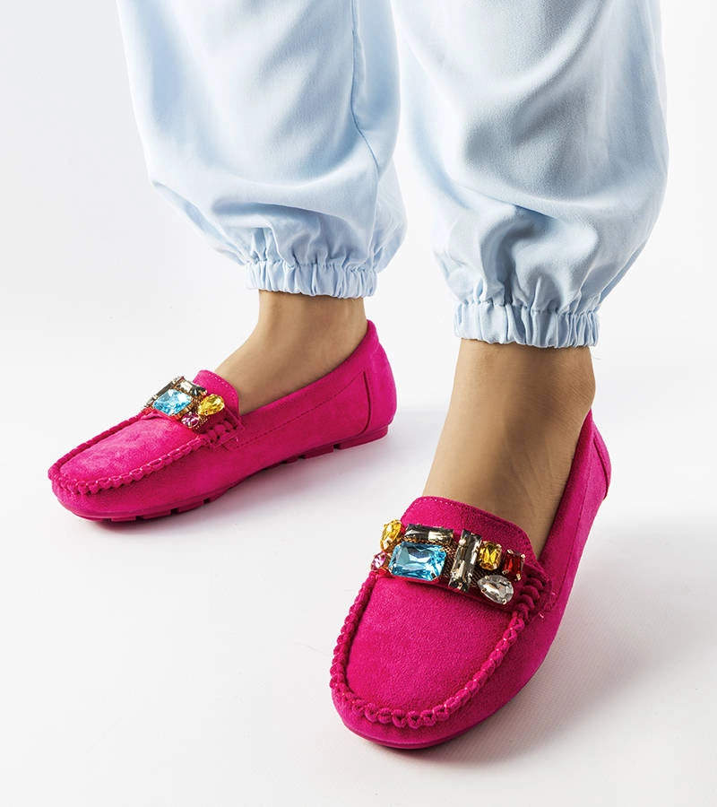 Różowe mokasyny ze skórzana wkładką Bertrand