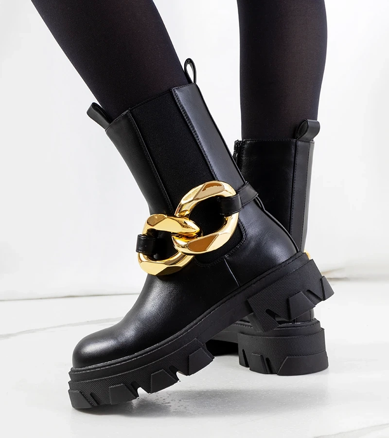 Czarne botki Croydon