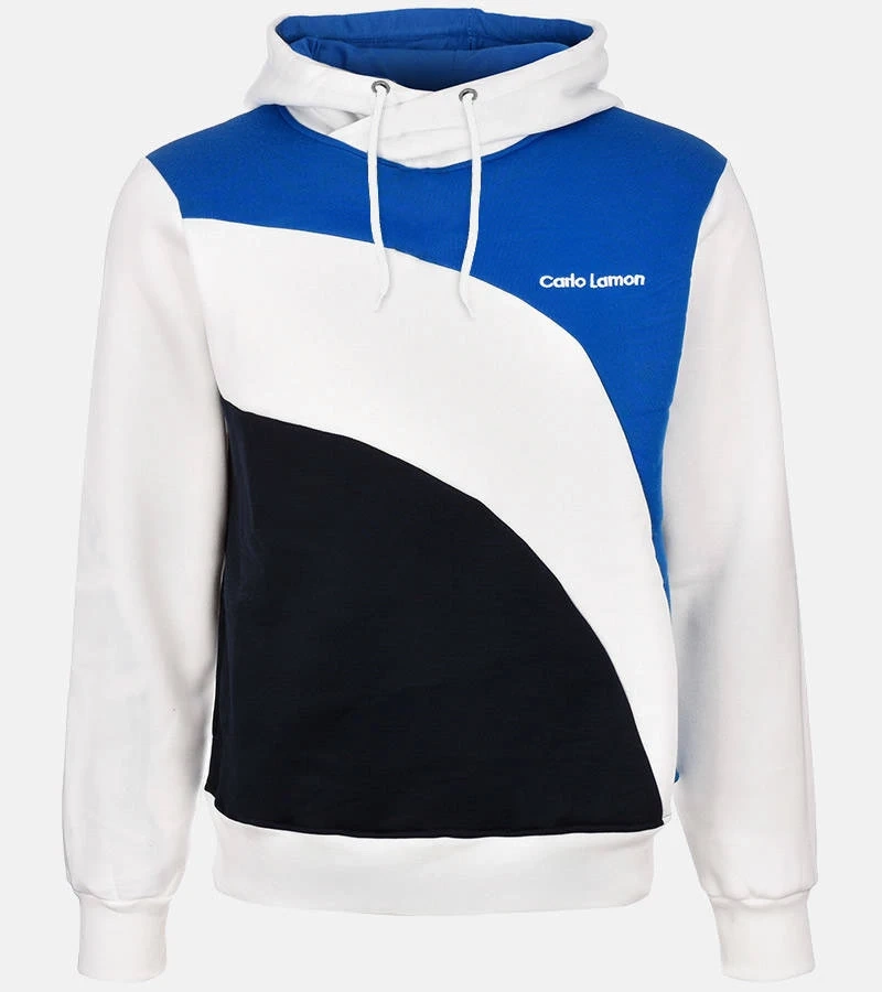 Biała męska bluza z kapturem