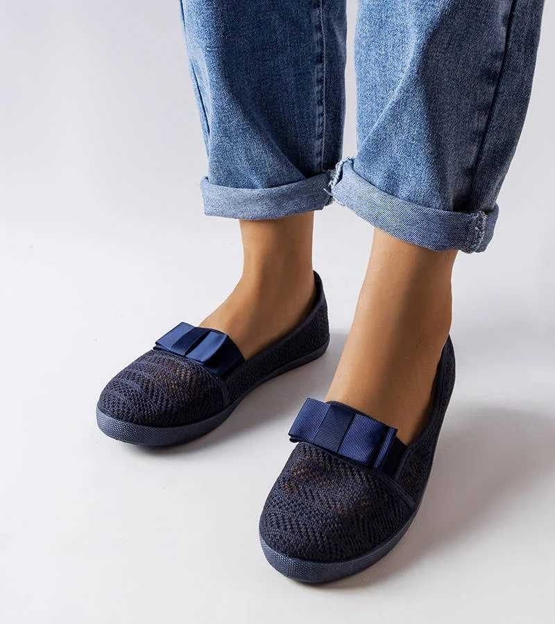 Granatowe tenisówki ażurowe Zorda