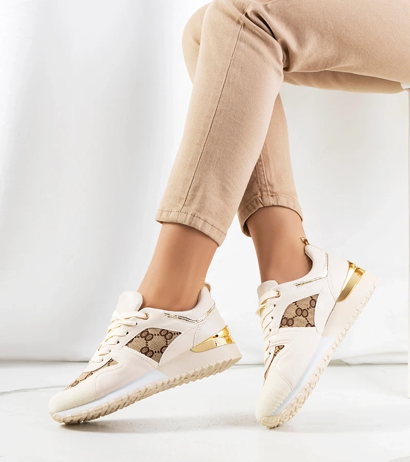 Beżowe sneakersy Malrton