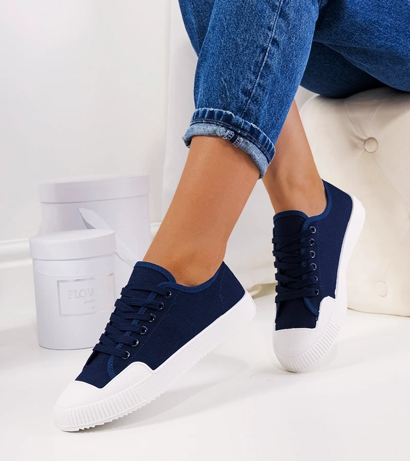 Granatowe trampki damskie Rivas