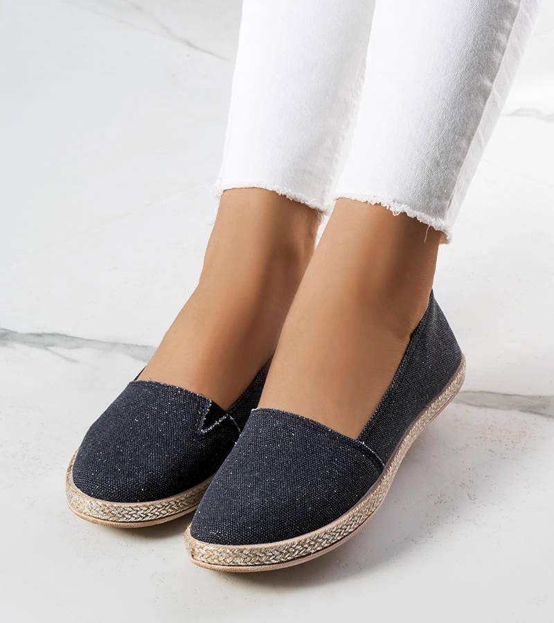 Czarne espadryle damskie Amiral